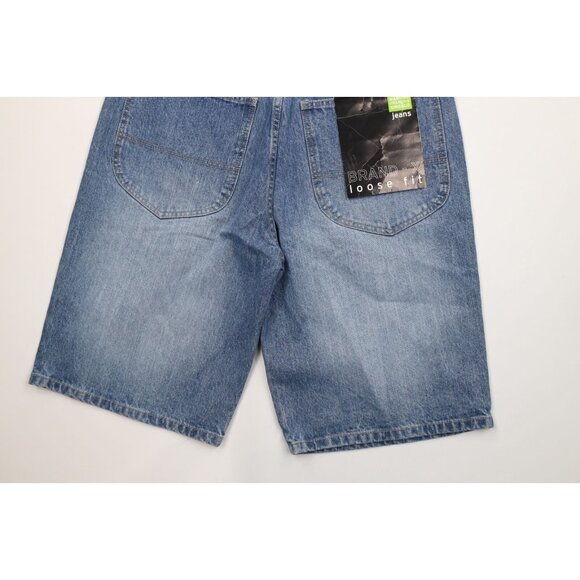 NOS Vintage 90s Marithe Francois Girbaud Mens 32 Loose Denim Jean Shorts Blue - Picture 10 of 11